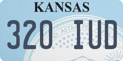 KS license plate 320IUD