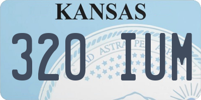 KS license plate 320IUM