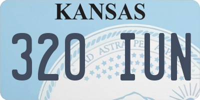 KS license plate 320IUN