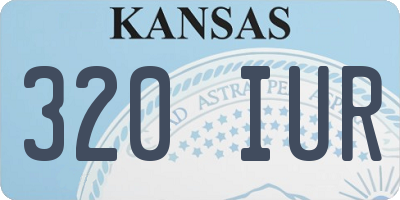 KS license plate 320IUR