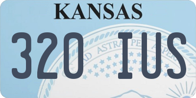 KS license plate 320IUS