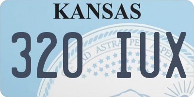 KS license plate 320IUX