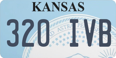 KS license plate 320IVB