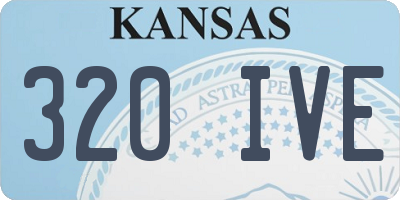 KS license plate 320IVE