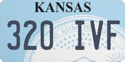 KS license plate 320IVF