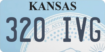 KS license plate 320IVG