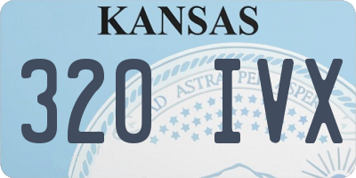 KS license plate 320IVX