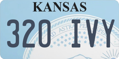 KS license plate 320IVY