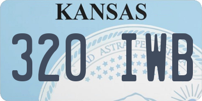 KS license plate 320IWB
