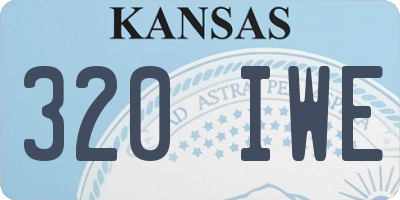 KS license plate 320IWE