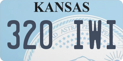 KS license plate 320IWI