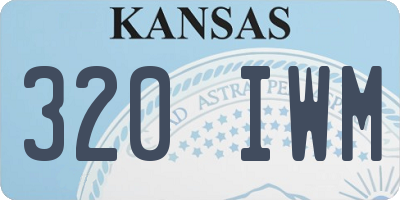 KS license plate 320IWM