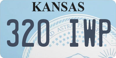 KS license plate 320IWP