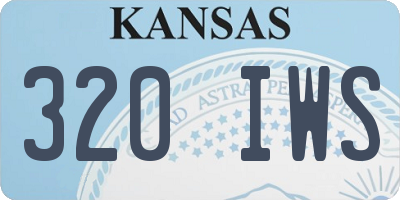 KS license plate 320IWS