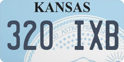 KS license plate 320IXB