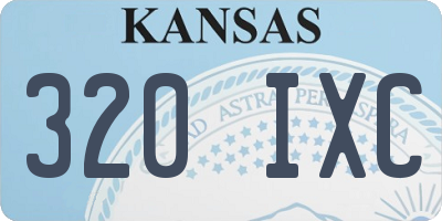 KS license plate 320IXC