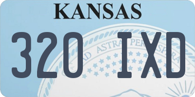 KS license plate 320IXD