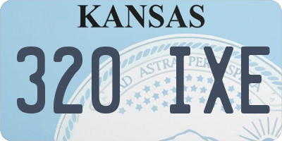KS license plate 320IXE