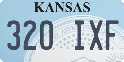KS license plate 320IXF