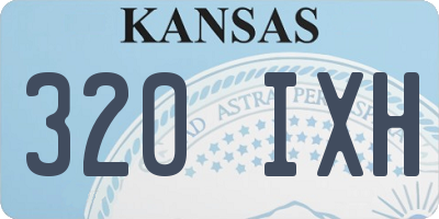 KS license plate 320IXH