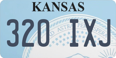 KS license plate 320IXJ