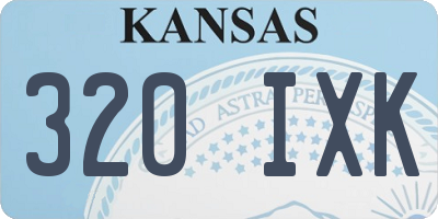 KS license plate 320IXK