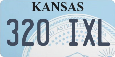 KS license plate 320IXL