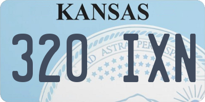 KS license plate 320IXN