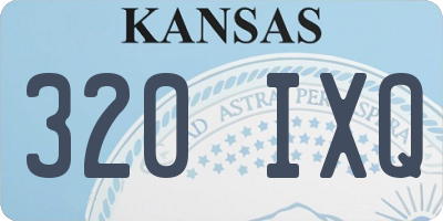 KS license plate 320IXQ