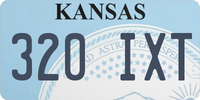 KS license plate 320IXT