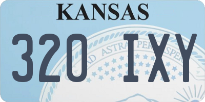 KS license plate 320IXY