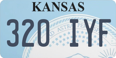 KS license plate 320IYF
