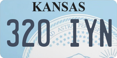 KS license plate 320IYN