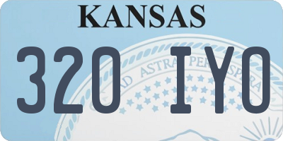 KS license plate 320IYO