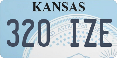 KS license plate 320IZE