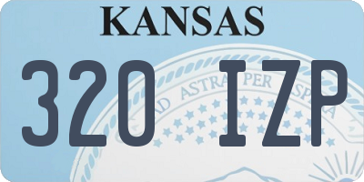 KS license plate 320IZP