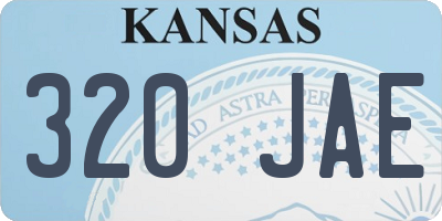 KS license plate 320JAE