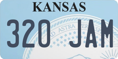 KS license plate 320JAM