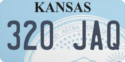 KS license plate 320JAQ