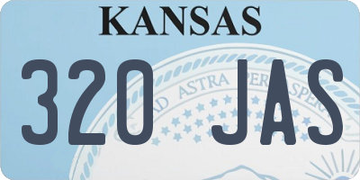 KS license plate 320JAS