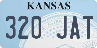 KS license plate 320JAT