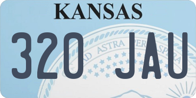 KS license plate 320JAU