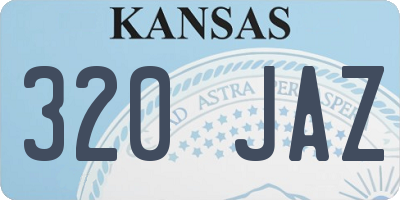 KS license plate 320JAZ