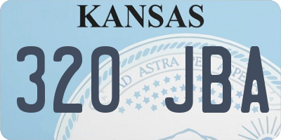KS license plate 320JBA