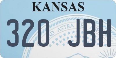 KS license plate 320JBH