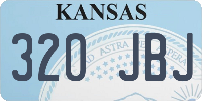 KS license plate 320JBJ