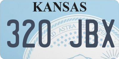 KS license plate 320JBX