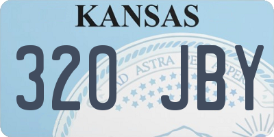 KS license plate 320JBY