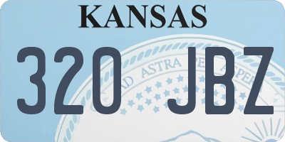 KS license plate 320JBZ