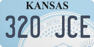 KS license plate 320JCE